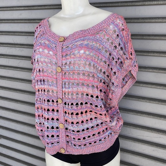 Crochet Multi Color Top Size M - Picture 4 of 8